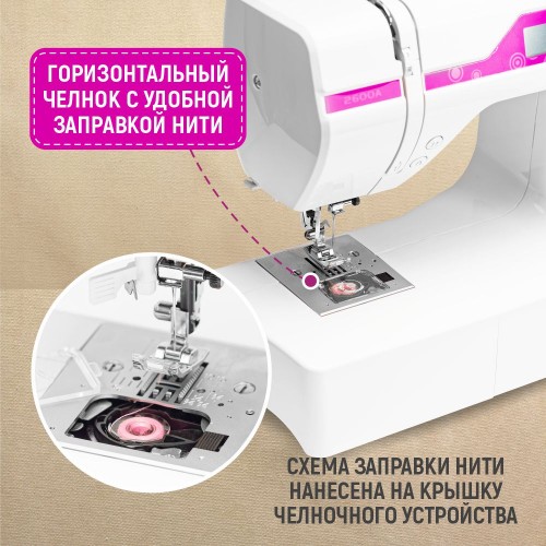 Бытовая швейная машина JANETE 2600A (Purple panel)