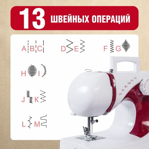 Бытовая швейная машина JANETE 565 (Red 202C)