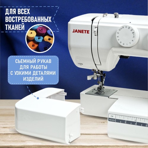 Бытовая швейная машина JANETE 987P (White)