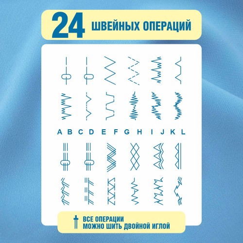Бытовая швейная машина JANETE 989 (Blue)