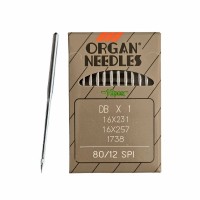 Иглы для промышленных швейных машин DB*1 80 SPI для шелковых тканей ORGAN (10 шт)