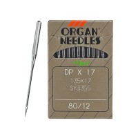 Иглы для промышленных швейных машин DP*17 80 универсальные ORGAN (10 шт)