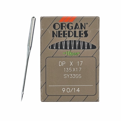 Иглы для промышленных швейных машин DP*17 90 универсальные ORGAN (10 шт)