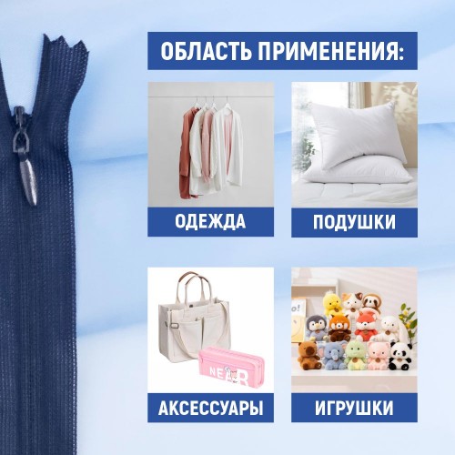 Молния потайная т3 50 см н/р С147 тёмно-синий (1 шт)