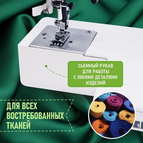 Машина швейная бытовая JANETE 987P (Green 376C)