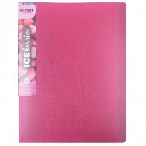 Expert Complete Trend ICEberries/Тренд Папка с вкладышами 60 л. A4 700 мкм 25 мм лён 1 шт. брусника EC211820070