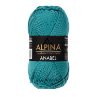 Пряжа ALPINA ANABEL 2 100\% мерсеризованный хлопок 10 шт. х 50 г 120 м №081 сине-серый