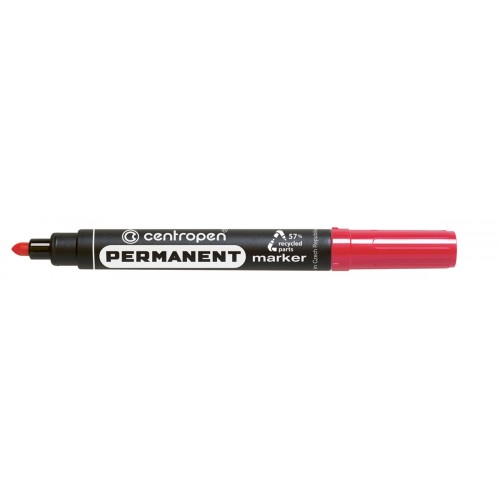 Centropen Маркер PERMANENT 2,5 мм перо круглое 10 шт. 8566/1 красный