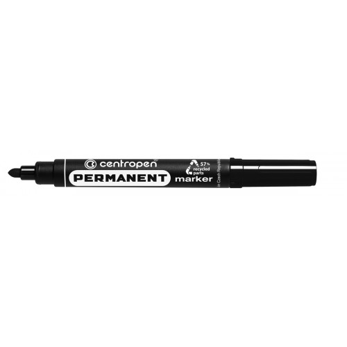 Centropen Маркер PERMANENT 2,5 мм перо круглое 10 шт. 8566/1 черный