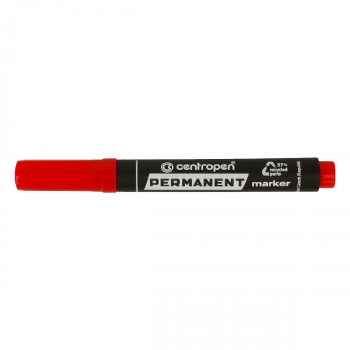 Centropen Маркер PERMANENT 1-4,6 мм перо клиновидное 10 шт. 8576/1 красный