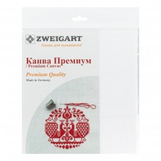 Канва К04 "Zweigart" Aida Premium №14 ФАСОВКА 100\% хлопок 30 х 40 см 100 белый
