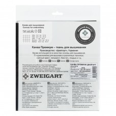 Канва К16 "Zweigart" Aida Premium №16 ФАСОВКА 100\% хлопок 50 х 50 см 720 черный