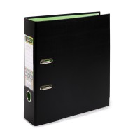 Expert Complete BLACK&COLOR/Черный и цветной Регистратор PVC/ПВХ, 2-х стороннее покрытие, мет.уг. 75 мм 10 шт. Trend A4 арочный механ. лён черный/салатовый ЕС100262114