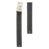 Молния Металл JIN 4B 18 см бронза № 1 Тип 4 10 шт Gamma №309 т.серый (графит)