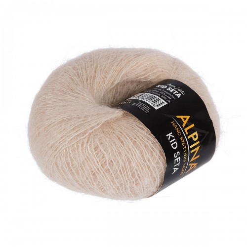 Пряжа ALPINA KID SETA 70\% кид мохер, 30\% шелк 4 шт. х 25 г 225 м №03 бежевый