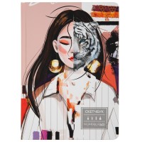 "Аква-колор" IZO-SBS-0740 Скетчбук A5 200 г/м2 20.3 х 14.5 см твердый переплет 40 л. 02_WHITE