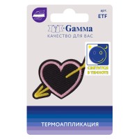 Gamma ETF Термоаппликация № 05 1 шт 02-502 Сердце со стрелой 6.9 х 3.3 см
