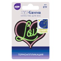 Gamma ETF Термоаппликация № 05 1 шт 02-511 Сердце Любовь (lLove) 5.6 х 5.1 см
