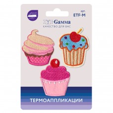 Gamma ETF-M Термоаппликации № 03 3 шт 03-301 Пирожные 5.8 х 4.7 см