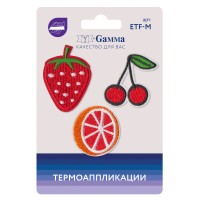 Gamma ETF-M Термоаппликации № 03 3 шт 03-302 Фрукты 5 х 3.5 см