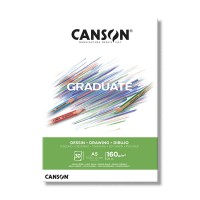 Canson Альбом для смешанных техник Graduate Drawing 160 г/м2 A5 склейка с одной стороны 30 л. C400110364