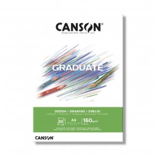"Canson" Альбом для смешанных техник "Graduate Drawing" 160 г/м2 A5 склейка с одной стороны 30 л. C400110364