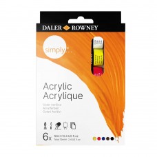 Краска акриловая "Daler Rowney" набор Simply 6 цв. х 12 мл 126500006