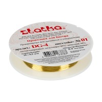 Zlatka / Gamma Проволока для бисера DG-4 d 0.4 мм 12 х 10 м №01 под латунь
