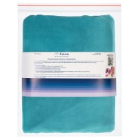 Ткань Gamma Микровелюр ФАСОВКА MCVN 82\% полиэстер, 10\% хлопок, 8\% спандекс 150 х 160 см №175 бирюзовый