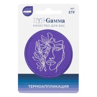 Gamma ETF Термоаппликация № 04 1 шт 02-446 Женское лицо 5.5 х 5.5 см