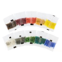 Бисер Чехия GAMMA Круглый ASSORTI 10/0 2.3 мм 10 x 5 г 1-й сорт №05 ассорти прозрачный с посеребрённым отверстием