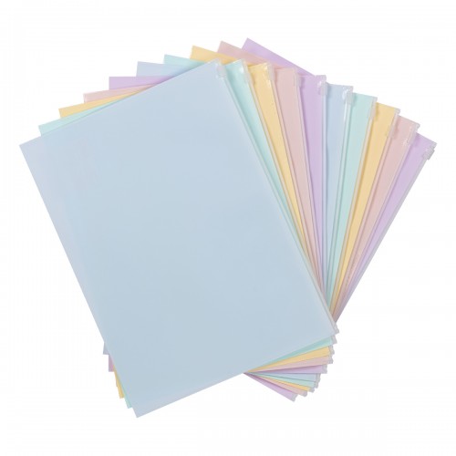 Expert Complete Trend Pastel/Тренд Пастель Папка-конверт на ZIP/ЗИП-молнии A4 180 мкм диагональ 10 шт. ассорти EC2112400