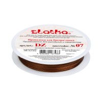 Zlatka / Gamma Проволока для бисера (ланка) DZ d 0.3 мм 100 м №07 шоколадный
