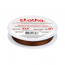 "Zlatka" / "Gamma" Проволока для бисера (ланка) DZ d 0.3 мм 100 м №07 шоколадный