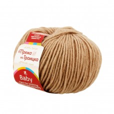Пряжа из Троицка "Кроха"   80\% акрил, 20\% шерсть   10 шт. х  50 г  135 м №579 св.кофейный
