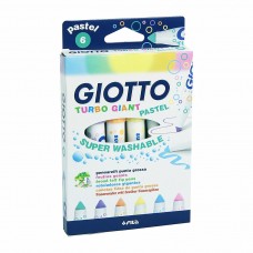 "Giotto" Набор фломастеров TURBO GIANT PASTEL утолщенные 6 цв F431000