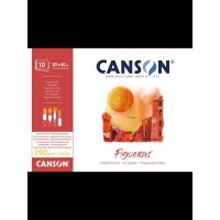 Canson Альбом для масла и акрила Figueras 290 г/м2 30 х 40 см склейка с одной стороны в полиэтиленовой пленке 10 л. белый C31085P003