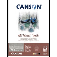 Canson Альбом для пастели Mi-Teintes Touch 350 г/м2 A3 42 х 29.7 см склейка с одной стороны 12 л. C200005425