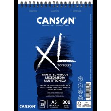 Canson Альбом для смешанных техник XL Mixed Media Textured 300 г/м2 A5 21 х 14.8 см на спирали 15 л. C200001872