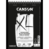 Canson Альбом для графики XL Black Dessin 150 г/м2 A5 21 х 14.8 см на спирали 20 л. C400082844