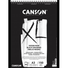Canson Альбом для графики XL Black Dessin 150 г/м2 A3 29.7 х 42 см на спирали 40 л. C400039087