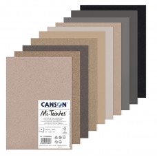 Canson Бумага для пастели Mi-Teintes 160 г/м2 A4 21 х 29.7 см лист 10 л. Оттенки серого C31032S054