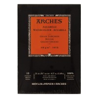 Arches Альбом для акварели RG Watercolour Rough 100\% хлопок 300 г/м2 29.7 х 21 см склейка с одной стороны 12 л. A1795101 крупнозернистая