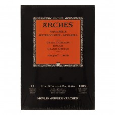 Arches Альбом для акварели RG Watercolour Rough 100\% хлопок 300 г/м2 29.7 х 21 см склейка с одной стороны 12 л. A1795101 крупнозернистая