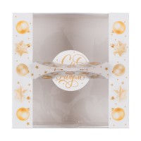 S-CHIEF CBC-029 Коробка для мини-торта 14 x 14 x 8 см №1 Золотые мечты