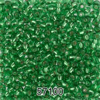 Бисер Чехия круглый 5 10/0 2.3 мм 500 г 57100 (Ф271) св. зеленый