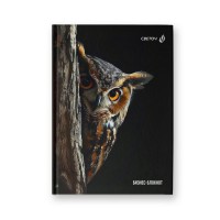 Светоч Бизнес-блокнот, мат.ламин.+выбор.лак, блок кремовый, ББ246 евроформат ( 14.4*20.3*1.6 см) 64 л. 4 шт. французская клетка Сова - мудрая голова 01673