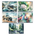 Альбом для рисования 100 г/м2 A4 29.5 х 20.2 см 32 л. на скобе 5 шт. 01704 МИКС Живые сюжеты
