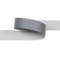 Лента светоотр. Gamma JF9001 65\% полиэстер, 35\% хлопок 15 мм 50 м серый