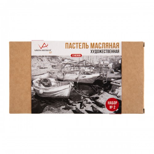 VISTA-ARTISTA LE (Limited Edition) Пастель художественная масляная VAOPL-12M 12 шт. 02 черно-белый